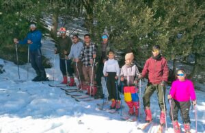१४ दिवशीय बेसिक स्कीइंग कोर्स का औली में हुवा समापन