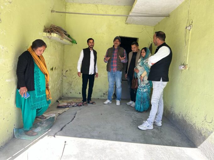 बद्रीनाथ विद्यायक ने आपदा प्रभावित क्षेत्र विकास नगर का किया भृमण