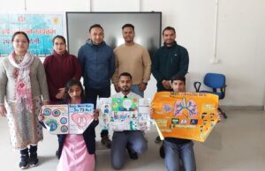 क्षय उन्नमूलन पर आयोजित की गई पोस्टर प्रतियोगिता