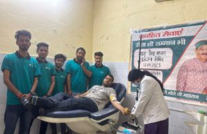 मातृ सेवा सप्ताह के तहत आयोजित रक्तदान शिविर में 60रक्तदाताओ ने किया रक्तदान