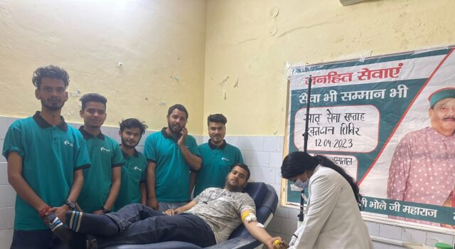 मातृ सेवा सप्ताह के तहत आयोजित रक्तदान शिविर में 60रक्तदाताओ ने किया रक्तदान