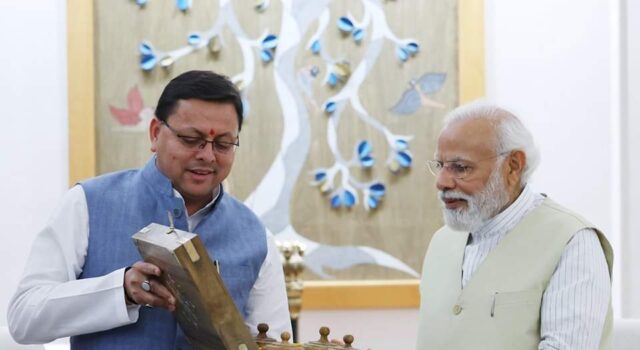 मुख्य मंत्री पुष्कर सिंह धामी ने प्रधानमंत्री से की मुलाकात, चारधाम यात्रा ब्यवस्था की दी जानकारी