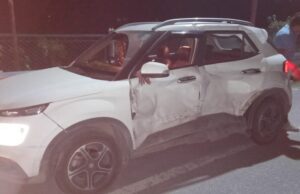 वाहनों की हुई भिड़ंत, भाजपा जिला अद्ययक्ष समेत 2 लोग हुए चोटिल