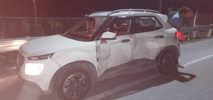 वाहनों की हुई भिड़ंत, भाजपा जिला अद्ययक्ष समेत 2 लोग हुए चोटिल