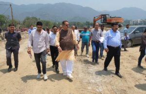 सैनिक कल्याण मंत्री गणेश जोशी ने सैन्यधाम का किया निरीक्षण, नवम्बर माह तक निर्माण कार्य को पूर्ण करने के दिए निर्देश।