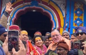 अभिनेत्री कंगना रनौत ने किए बाबा केदार के दर्शन