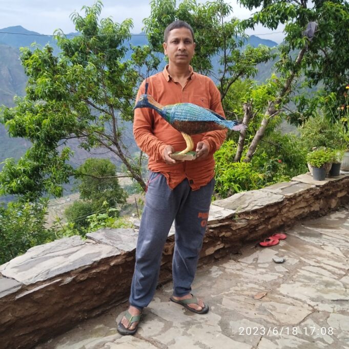 रिंगाल से बनाया राज्य पक्षी मोनाल!– रिंगाल मेन राजेन्द्र बडवाल का अभिनव प्रयोग.