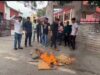 एनएसयूआई ने फूंका एबीवीआई का पुतला