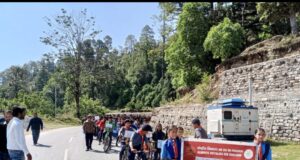 केन्द्रीय विद्यालय ग्वालदम के छात्रों ने जी 20 के अंतर्गत की प्रभात फेरी और साईकिल रैली