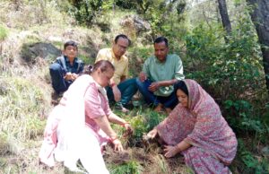 पूर्व विधायक कुंवर सिंह नेगी की स्मृति में किये पौध रोपण
