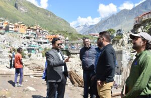 डीएम ने बद्रीनाथ महायोजना के अंतर्गत संचालित कार्यों का क्या निरीक्षण।