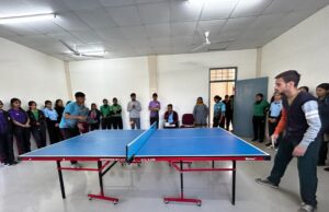 नर्सिंग कॉलेज वार्षिक खेल कूद प्रतियोगिता के चतुर्थ दिवस इंडोर खेलों की धूम