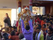 भगवान केदारनाथ की पंचमुखी विग्रह देवडोली शीतकालीन गद्दी स्थल श्री ओंकारेश्वर मंदिर उखीमठ पहुंची।