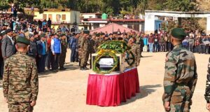 सैन्य सम्मान के साथ हुआ शहीद नायक बीरेन्द्र सिंह का अंतिम संस्कार।