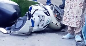 स्कूटी सवार की रेलवे कम्पनी के डंपर की चपेट में आने से घटना स्थल पर मृत्यु