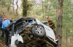 वाहन दुर्घटना ग्रस्त 2 लोग घायल,