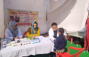 सलुड डूंगरा में विभाग ने स्वास्थ्य शिविर किया आयोजित