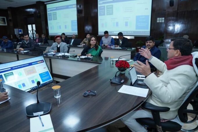 मुख्यमंत्री पुष्कर सिंह धामी ने सचिवालय में वाह्य सहायतित परियोजनाओं की समीक्षा की