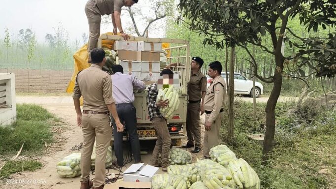 100 पेटी शराब के साथ तस्कर पुलिस की गिरफ्त में
