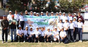 मतदाता जागरूकता के लिए अंतर्राष्ट्रीय महिला दिवस पर हुई महिला क्रिकेट प्रतियोगिता।