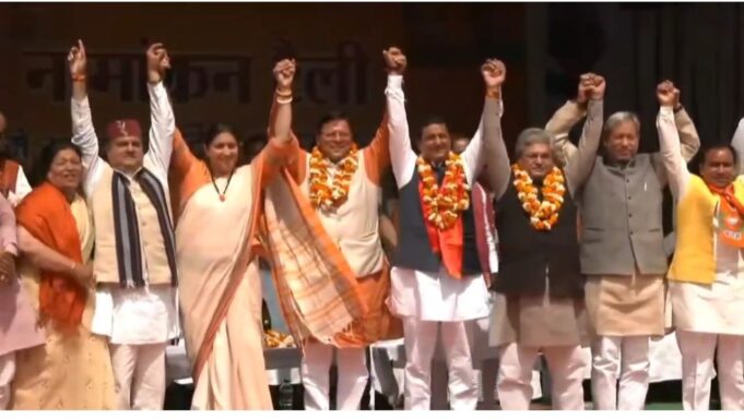 गढ़वाल लोकसभा सीट से भाजपा प्रत्याशी अनिल बलूनी ने अपना नामंकन किया दाख़िल