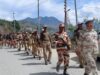 फ्लैग मार्च निकालकर चमोली पुलिस ने आमजन को दिया भयमुक्त होकर मतदान करने का सकारात्मक संदेश