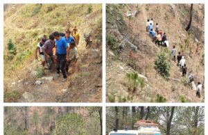 खिर्सू में खाई में गिरी कार 4 लोगों की मौत 3 लोग हुए घायल।