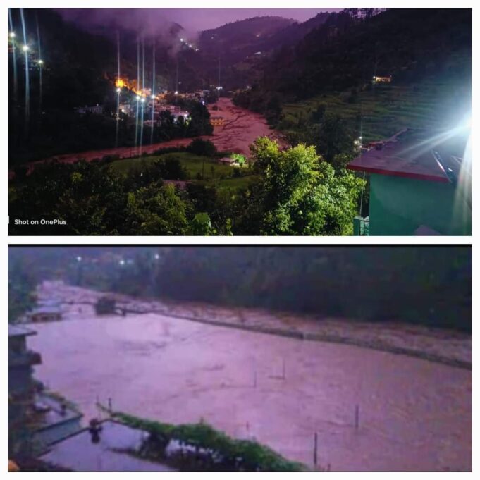 3 घंटे की बारिश के बाद रामगंगा उफान पर, कई परिवार घर छोड़ कर सुरक्षित स्थानों पर गए