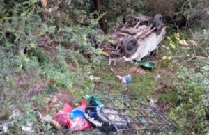 उत्तराखंड के चंपावत में गहरी खाई में गिरी मैक्स गाड़ी, 14 यात्री घायल, 2 की हालत गंभीर।