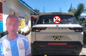 शराब पीकर वाहन चलाने वाले को पुलिस ने किया गिरफ्तार, वाहन जब्त।