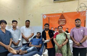 प्रधानमंत्री के जन्म दिवस पर युवा मोर्चा ने किया रक्तदान शिविर का आयोजित