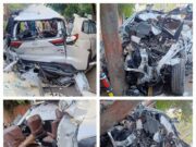 भीषण सड़क हादसा,ट्रक की टक्कर से उड़े इनोवा के परखच्चे,6 लोगों की मौत।