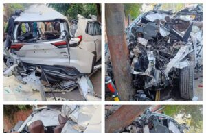 भीषण सड़क हादसा,ट्रक की टक्कर से उड़े इनोवा के परखच्चे,6 लोगों की मौत।