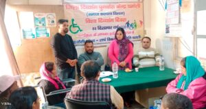विश्व दिव्यांग दिवस पर दिव्यांग जनो को बांटे जरूरी उपकरण