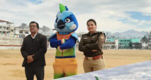 38वें राष्ट्रीय खेलों के मैसकॉट मौली पहुँचा पिथौरागढ़ स्पोर्ट्स स्टेडियम जिलाधिकारी और एसपी ने किया स्वागत