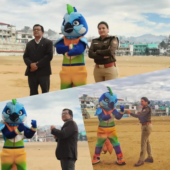 38वें राष्ट्रीय खेलों के मैसकॉट मौली पहुँचा पिथौरागढ़ स्पोर्ट्स स्टेडियम जिलाधिकारी और एसपी ने किया स्वागत