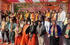 मुख्य मंत्री के साथ भाजपा प्रदेश अध्य्क्ष ने भाजपा प्रत्याशियों के पक्ष में मतदान के लिए की अपील