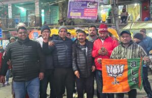 चमोली में भी दिखा दिल्ली की जीत का जश्न, भाजपा कर्ताओ ने की आतिशबाजी