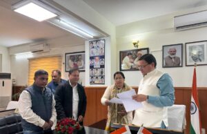 बद्रीनाथ विधायक ने निकाय एवम बद्रीनाथ विधान सभा की समस्याओं के समाधान को लेकर मुख्यमंत्री से की मुलाकात