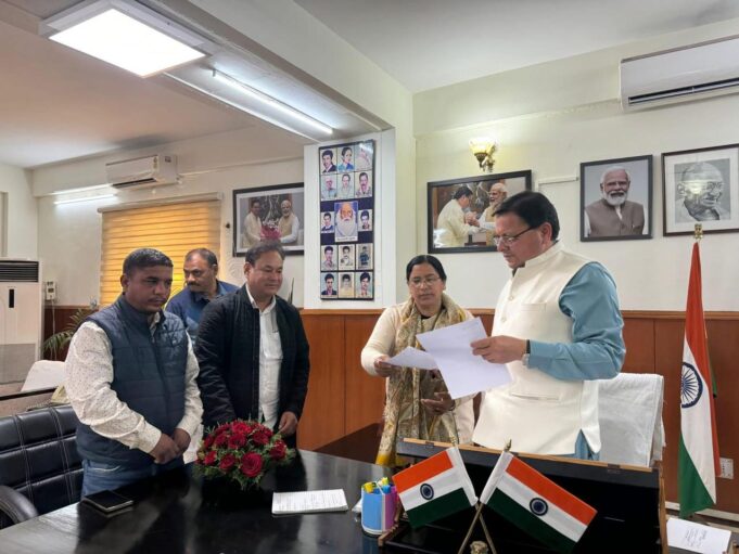 बद्रीनाथ विधायक ने निकाय एवम बद्रीनाथ विधान सभा की समस्याओं के समाधान को लेकर मुख्यमंत्री से की मुलाकात