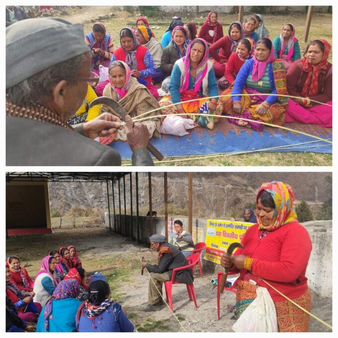 उर्गम घाटी में दिया जा रहा है रिंगाल हस्तशिल्प का प्रशिक्षण