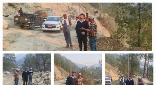 जिलाधिकारी ने कमेड़ा से चमोली तक बदरीनाथ हाईवे का किया निरीक्षण