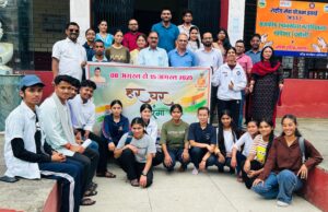 रंगोली प्रतियोगिता में एनएसएस ने पाया प्रथम स्थान