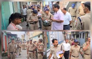 भारी पुलिस बल के साथ मुस्लिम इलाकों में चल रहा सत्यापन अभियान, 300 जवान तैनात संदिग्धों से पूछताछ