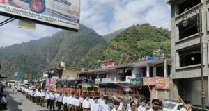 आरएसएस के शताब्दी वर्ष पर कर्णप्रयाग आयोजित किया गया पथ संचलन