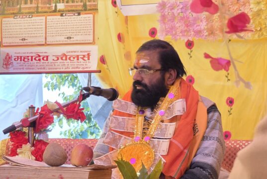 ठेली गांव में श्रीमद भागवत महापुराण कथा का शुभारंभ