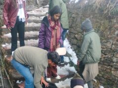 ❄️ *बर्फ में फिसली बेजुबान ज़िंदगी, ज्योतिर्मठ पुलिस बनी संजीवनी