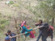 सड़क सुविधा न होने के चलते, डंडी के माध्यम से पहुंचाया अस्पताल
