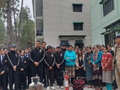 राजकीय नर्सिंग कॉलेज चमोली में अग्निशमन विभाग ने चलाया जागरूकता अभियान