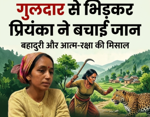 गुलदार के हमले मे घायल प्रियंका, लोगों मे दहशत